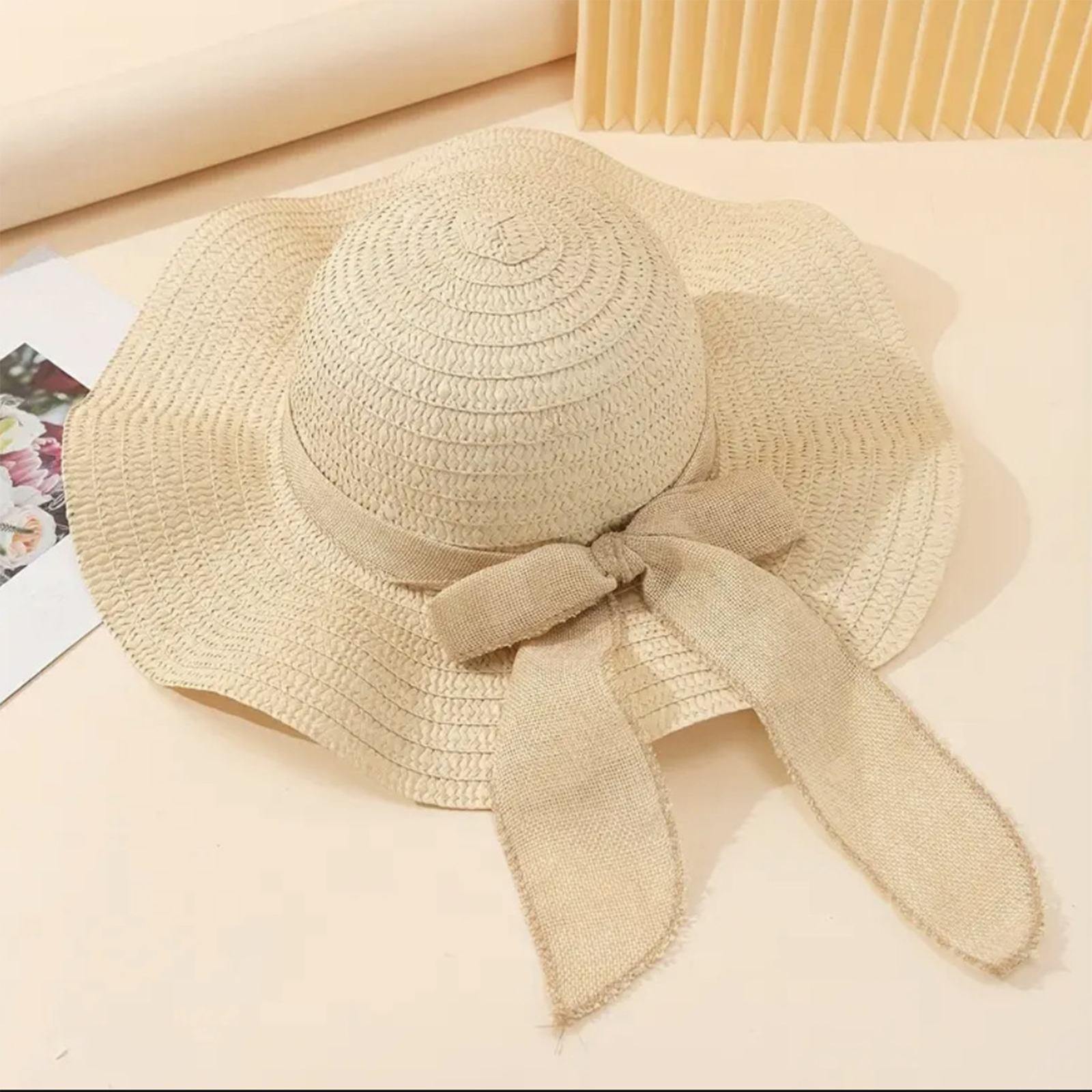 Women Bowknot Sun Hat Wide Bri - Hat Floppy Wide ulasan dan harga