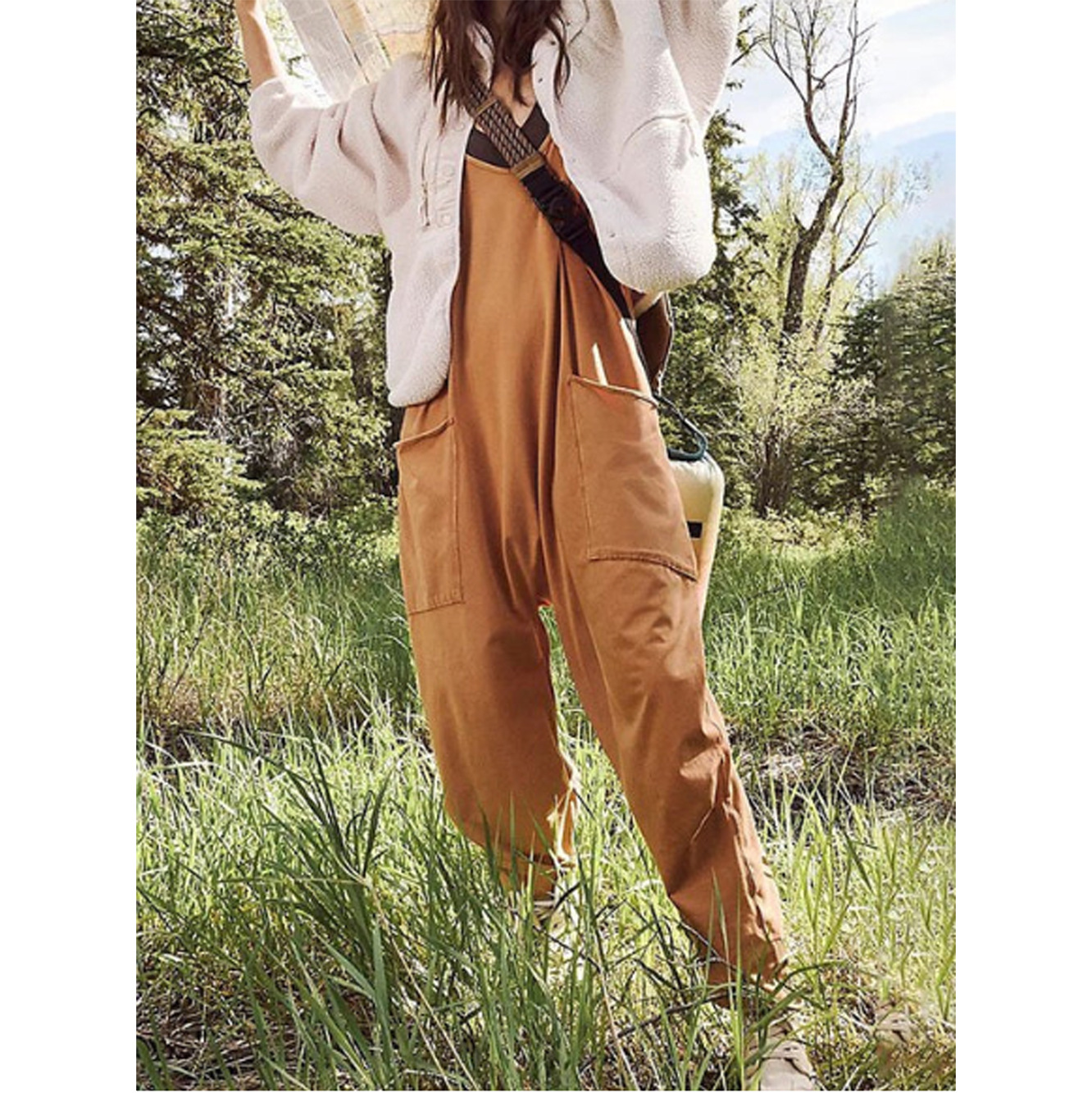 Loose Summer Jumpsuit Casual   - Jumpsuit Linen Relaxed ulasan dan harga
