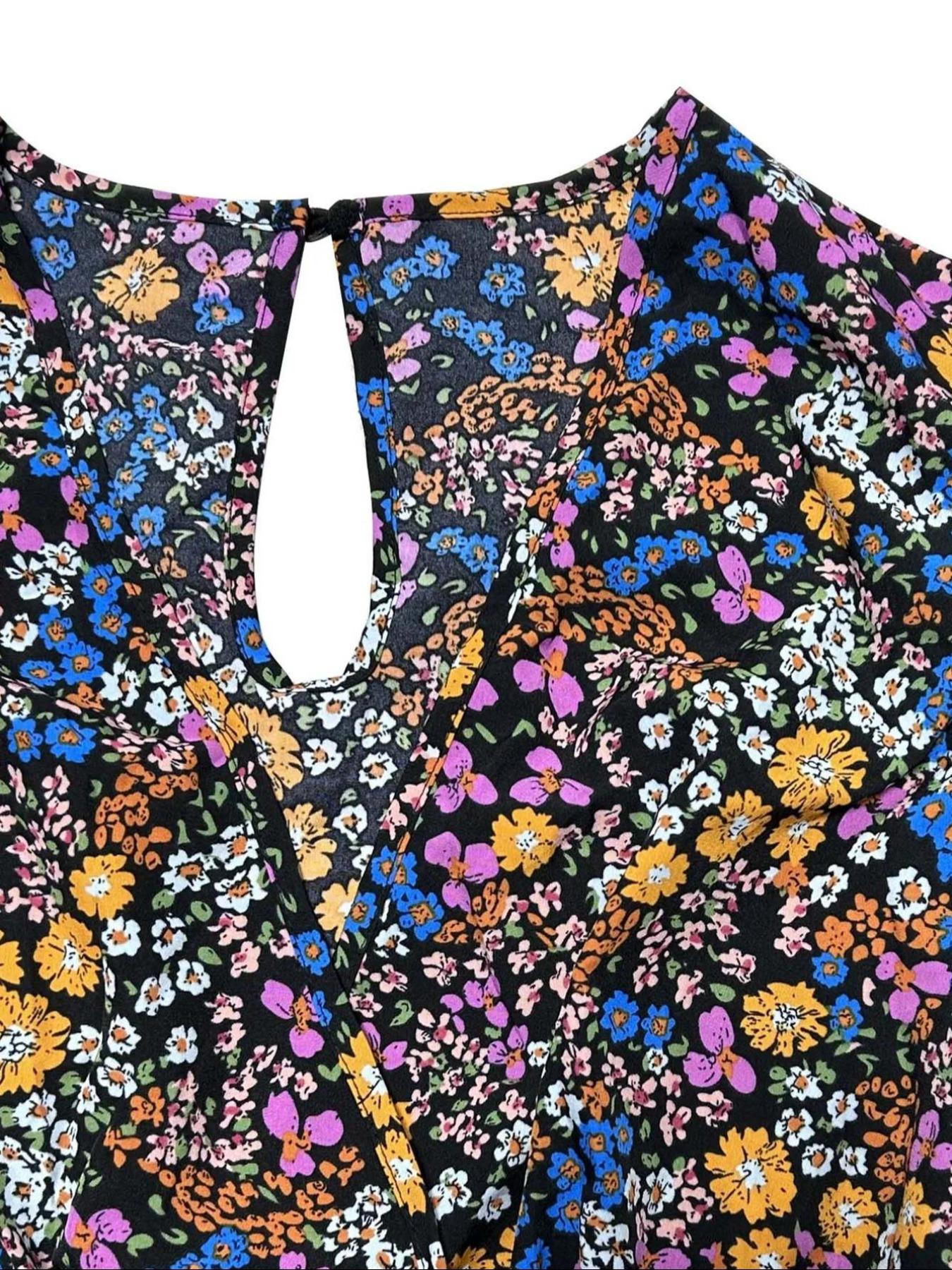 【Plus Size】 Floral Print Tie S - Romper Floral Print ulasan dan harga