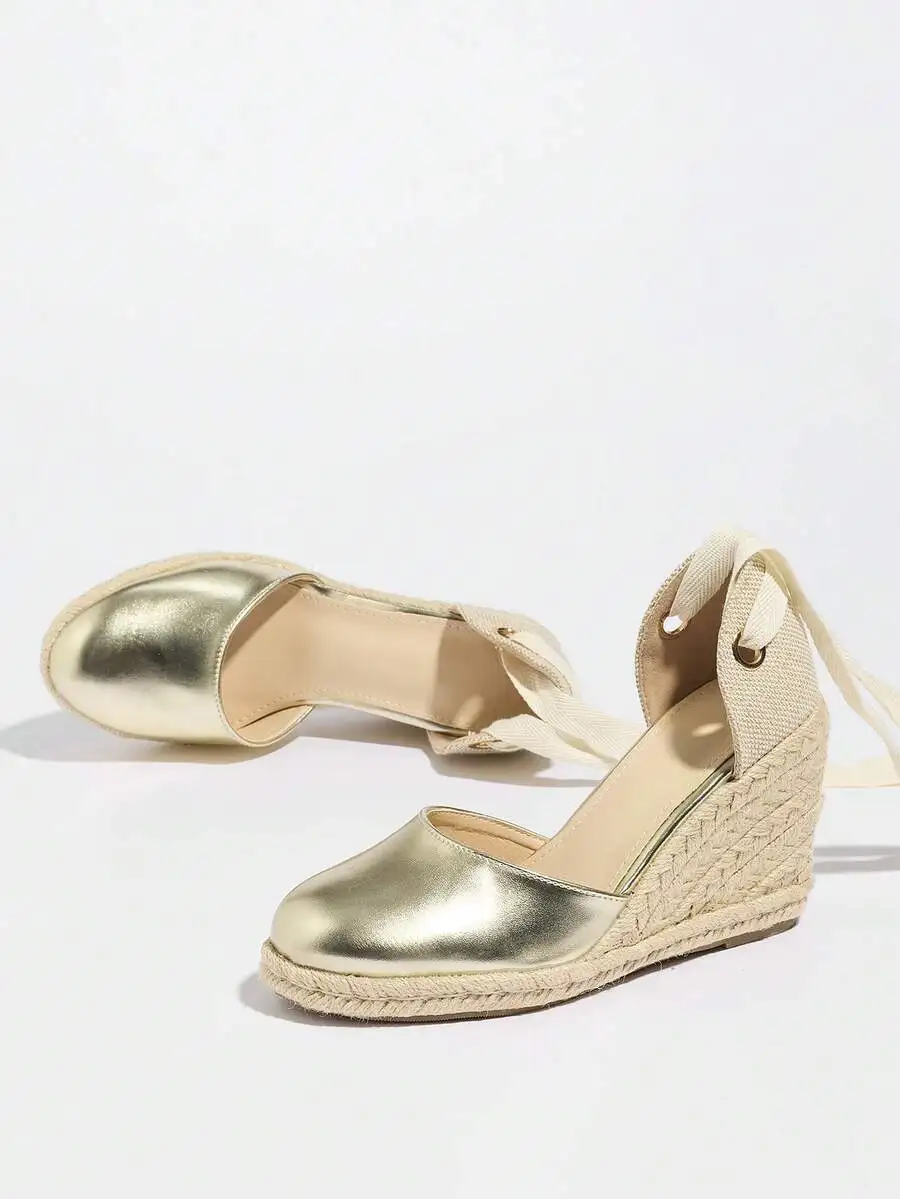 Metallic Cap Toe Espadrille We - Wedge Espadrille Women ulasan dan harga