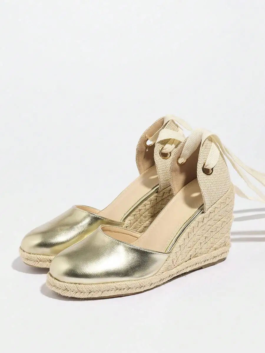Metallic Cap Toe Espadrille We - Wedge Espadrille Women ulasan dan harga