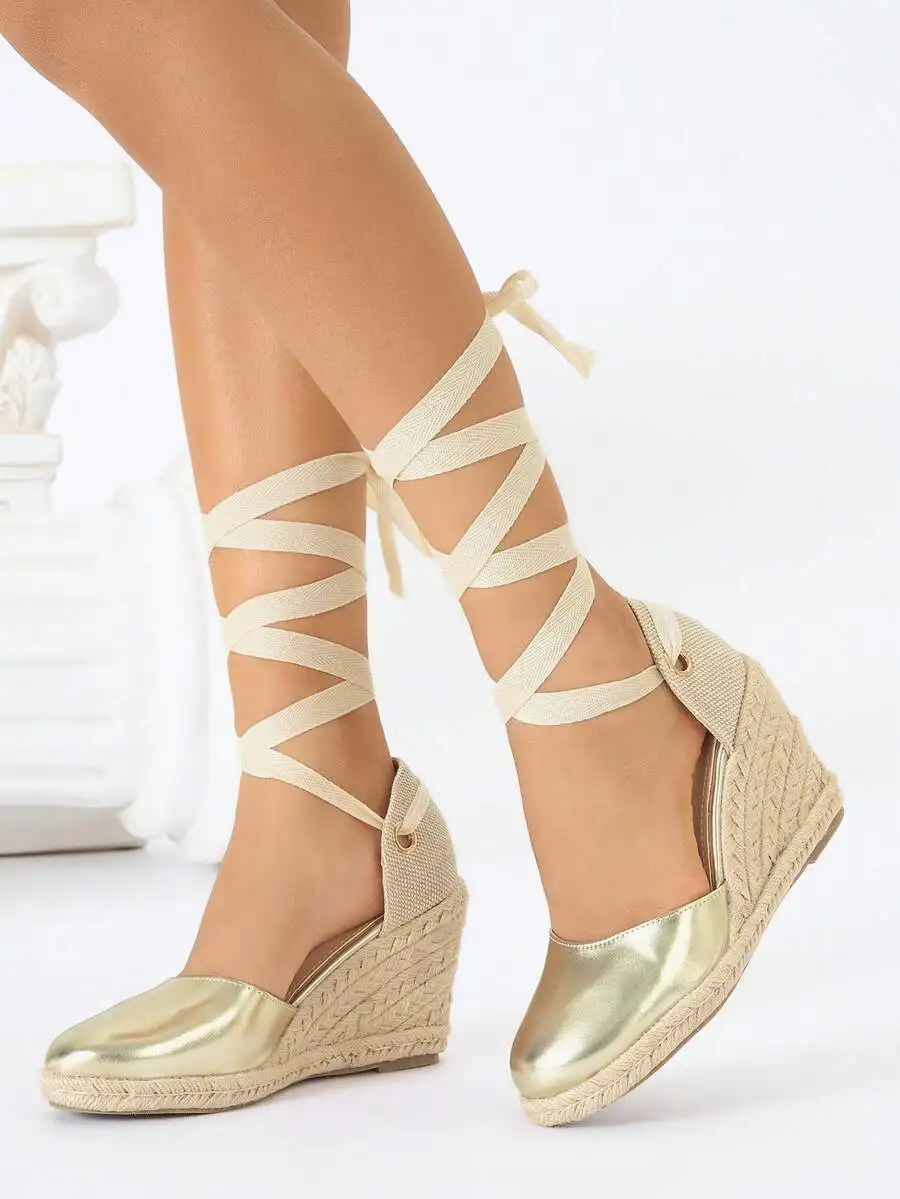 Metallic Cap Toe Espadrille We - Wedge Espadrille Women ulasan dan harga