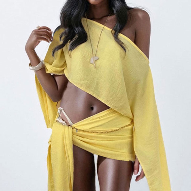 Women Two Pieces Sets Summer C - Crop Top Crochet ulasan dan harga