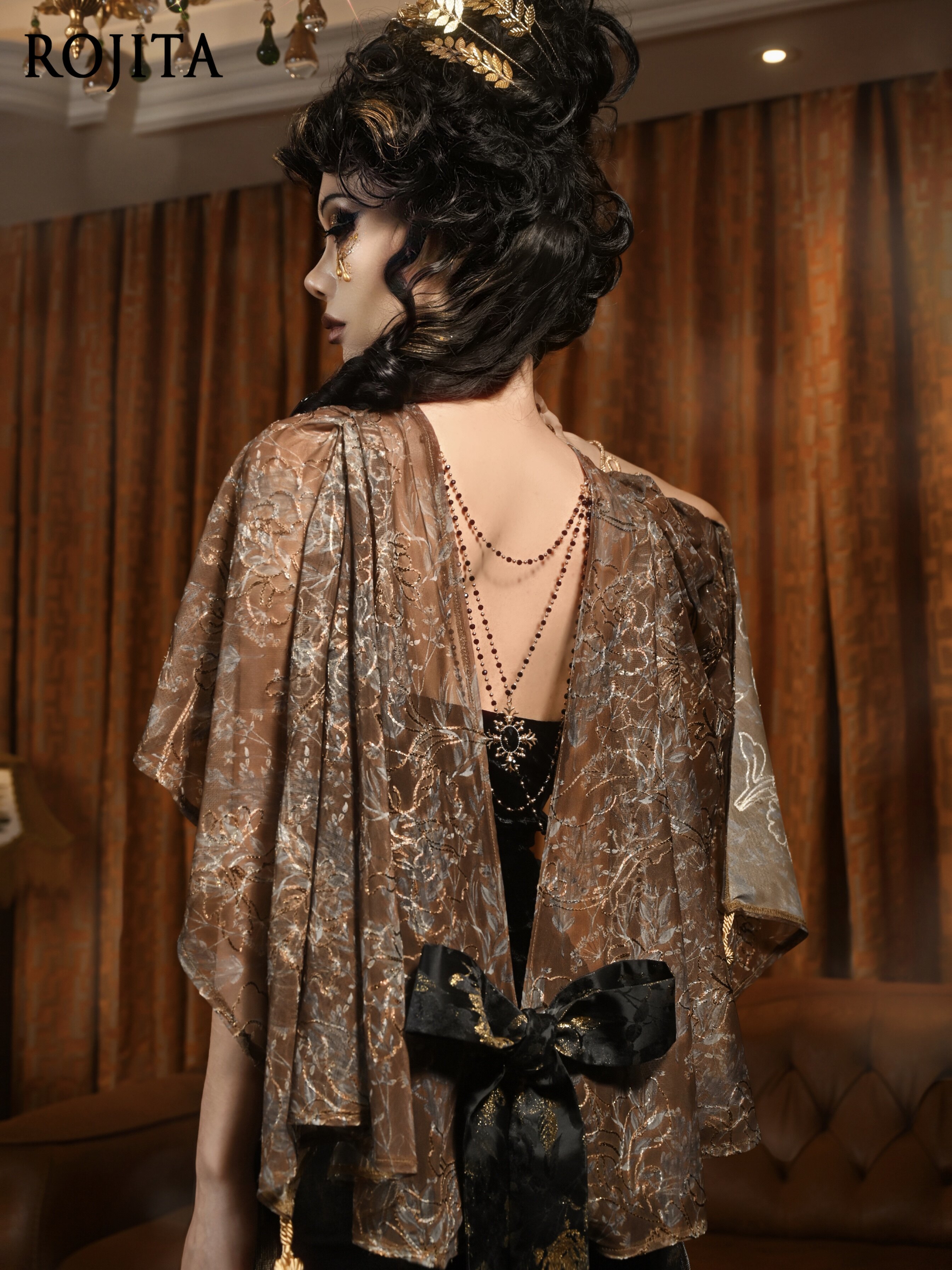 Brown Floral Sheer Kimono Cove - Kimono Sheer Floral ulasan dan harga