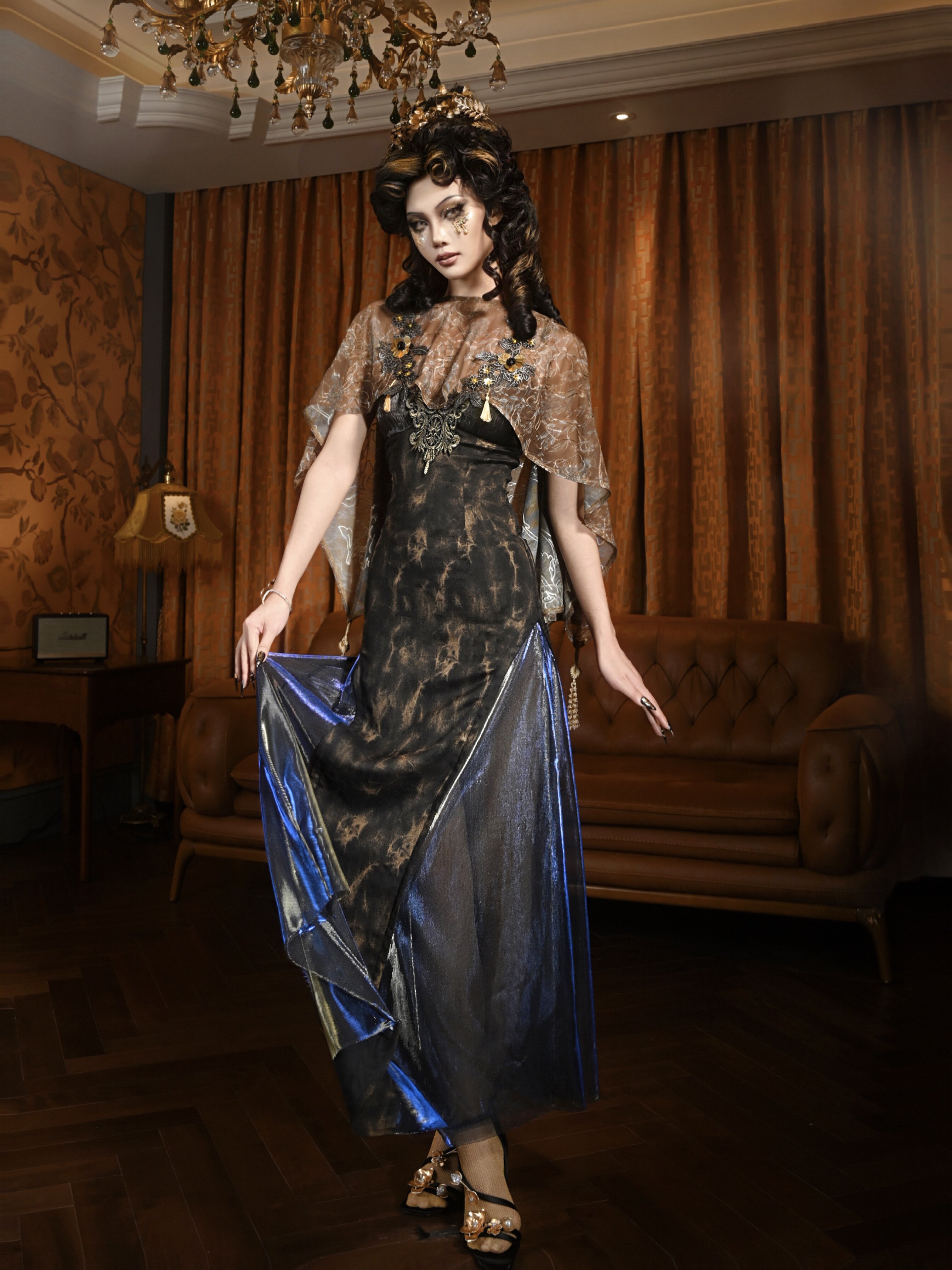 Brown Floral Sheer Kimono Cove - Kimono Sheer Floral ulasan dan harga