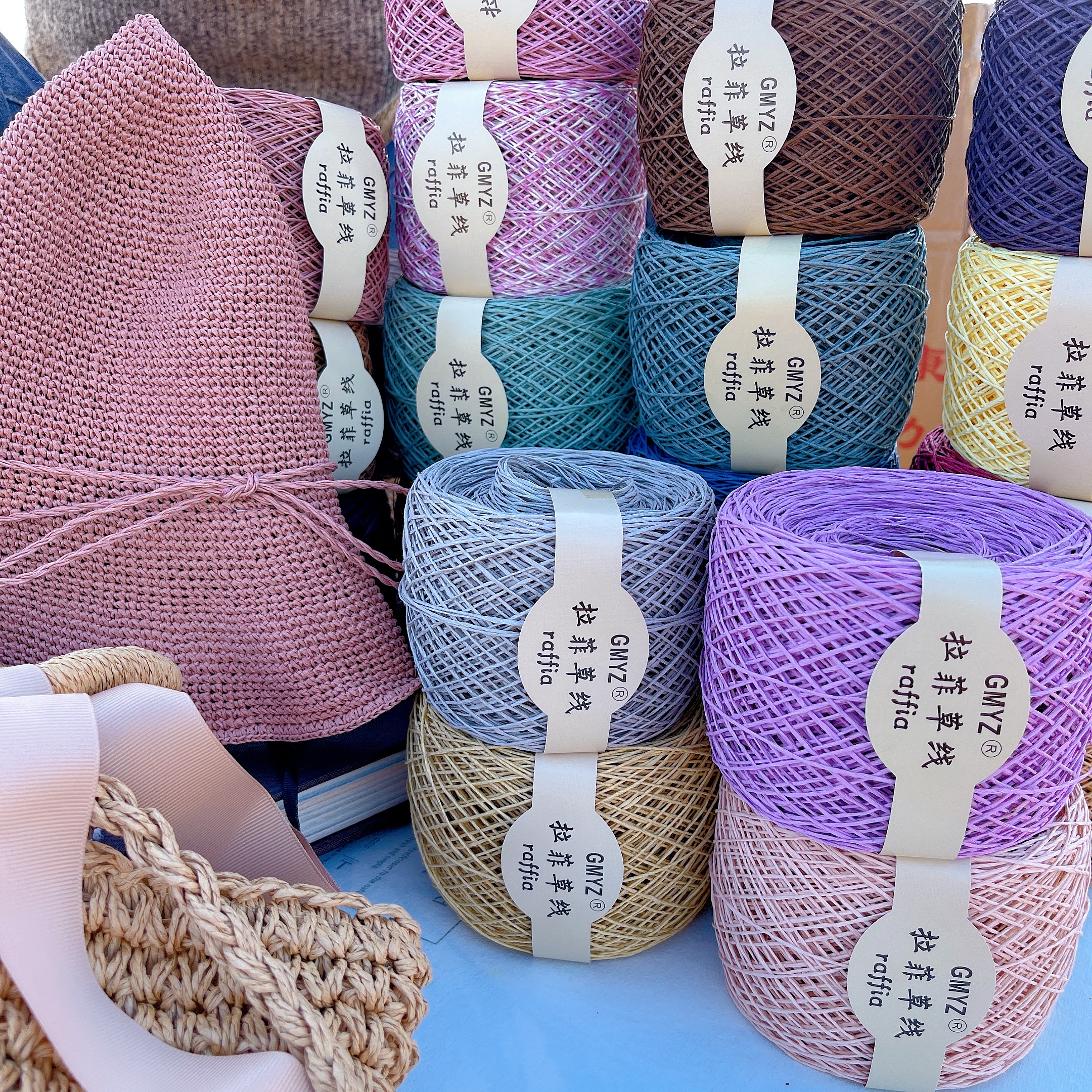 220M/Roll Washable Japanese Pl - Crochet Bag Raffia ulasan dan harga