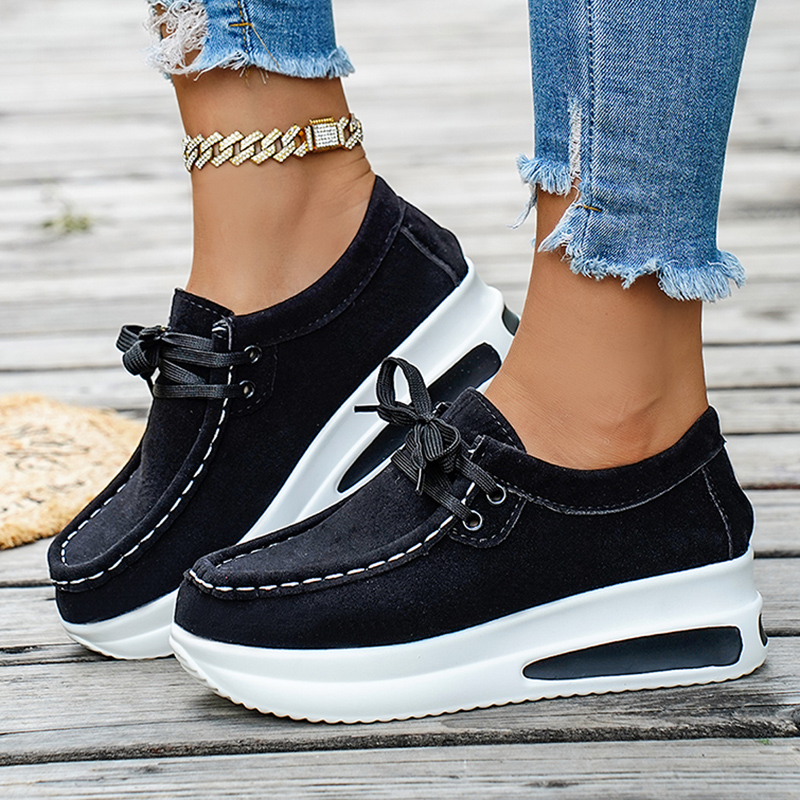 Basic Color Platform Loafers f - Wedge Espadrille Women ulasan dan harga