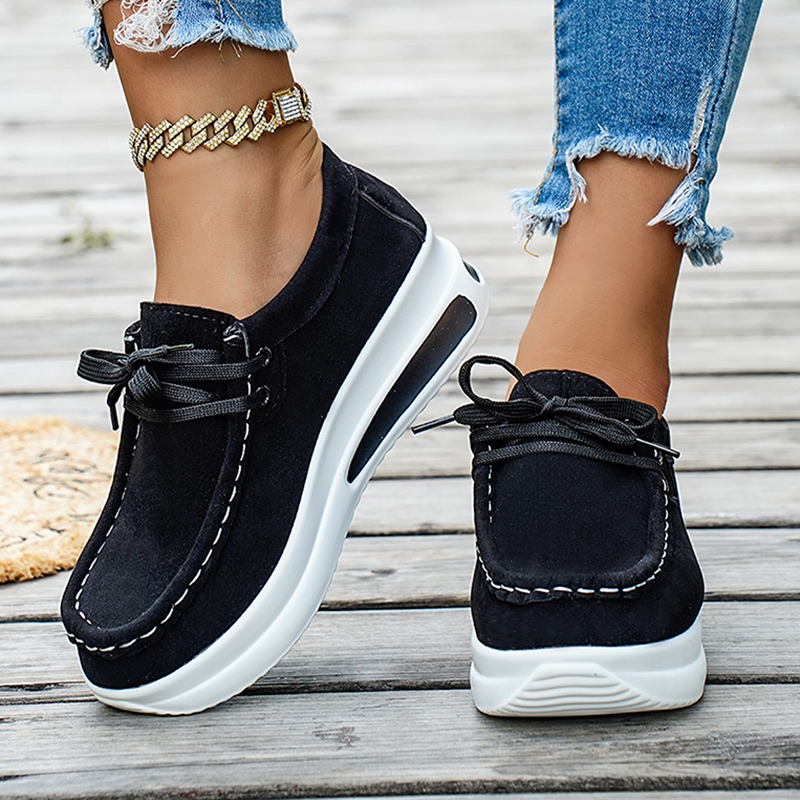 Basic Color Platform Loafers f - Wedge Espadrille Women ulasan dan harga