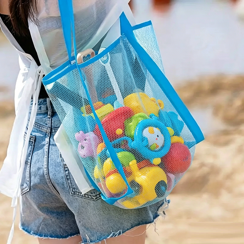 Multicolor Swimming Large Mesh - Tote Bag Beach ulasan dan harga